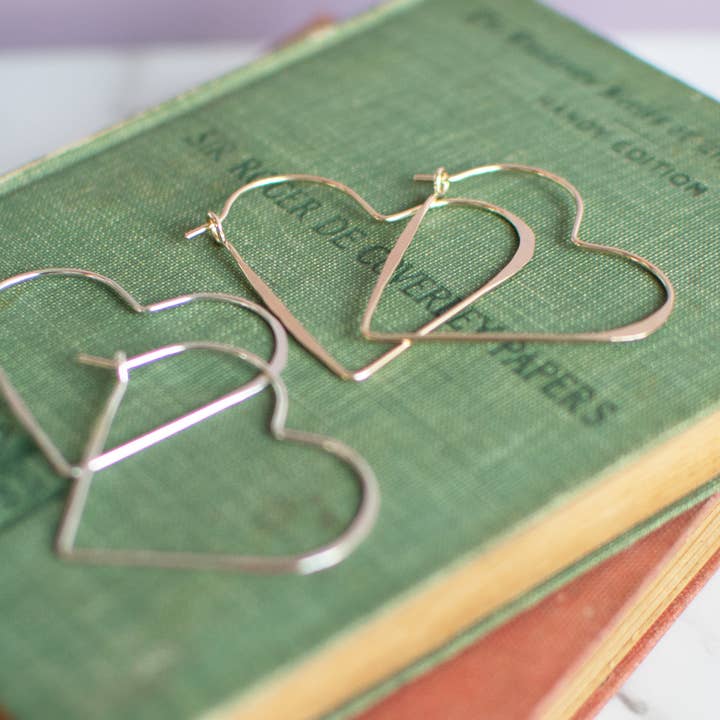Heart hoop earrings for wholesale by DesignbyGam