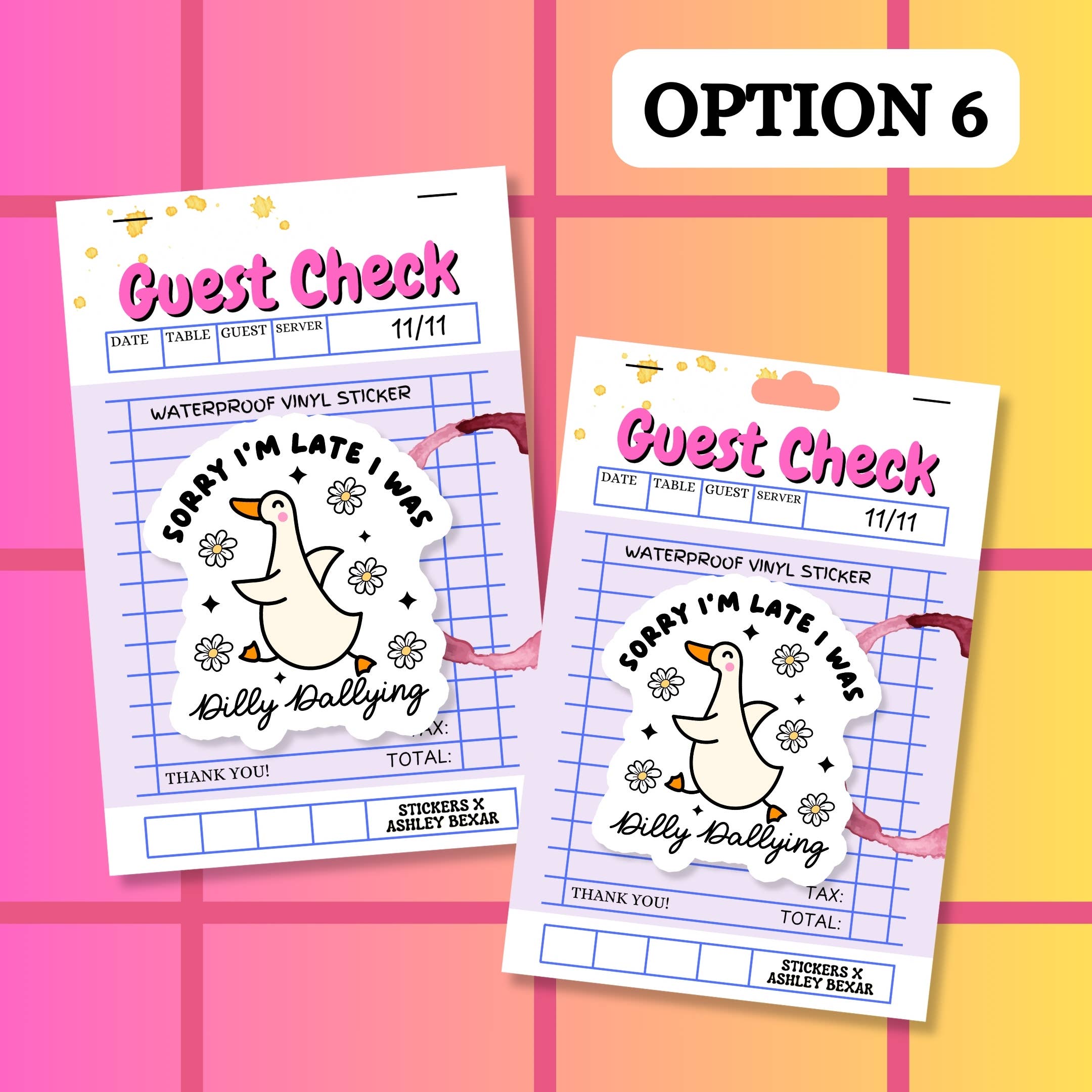 Stickers+ X Ashley Bexar - Wholesale Sticker - Relatable Duck Goose Funny Dilly Waterproof Vinyl Sticker7