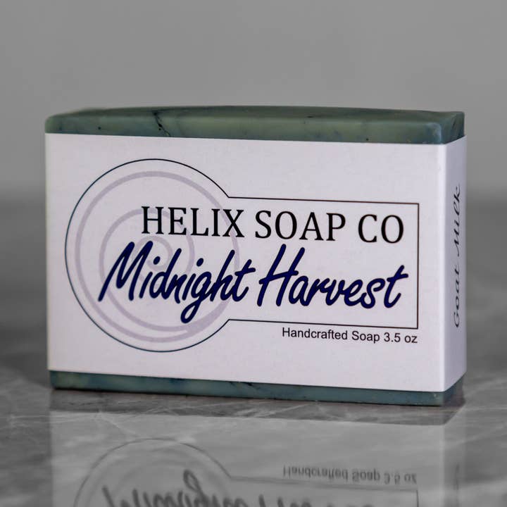 Midnight Harvest Goat Milk Soap for wholesale by Helix Soap Co
