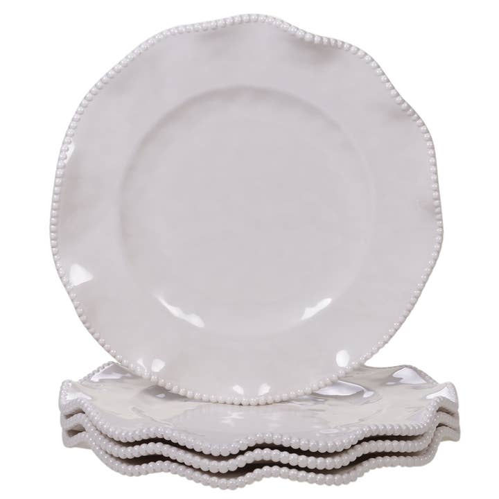 Certified International - Wholesale Dinner Plate - Perlette Cream Melamine Dinner Plate 11 in