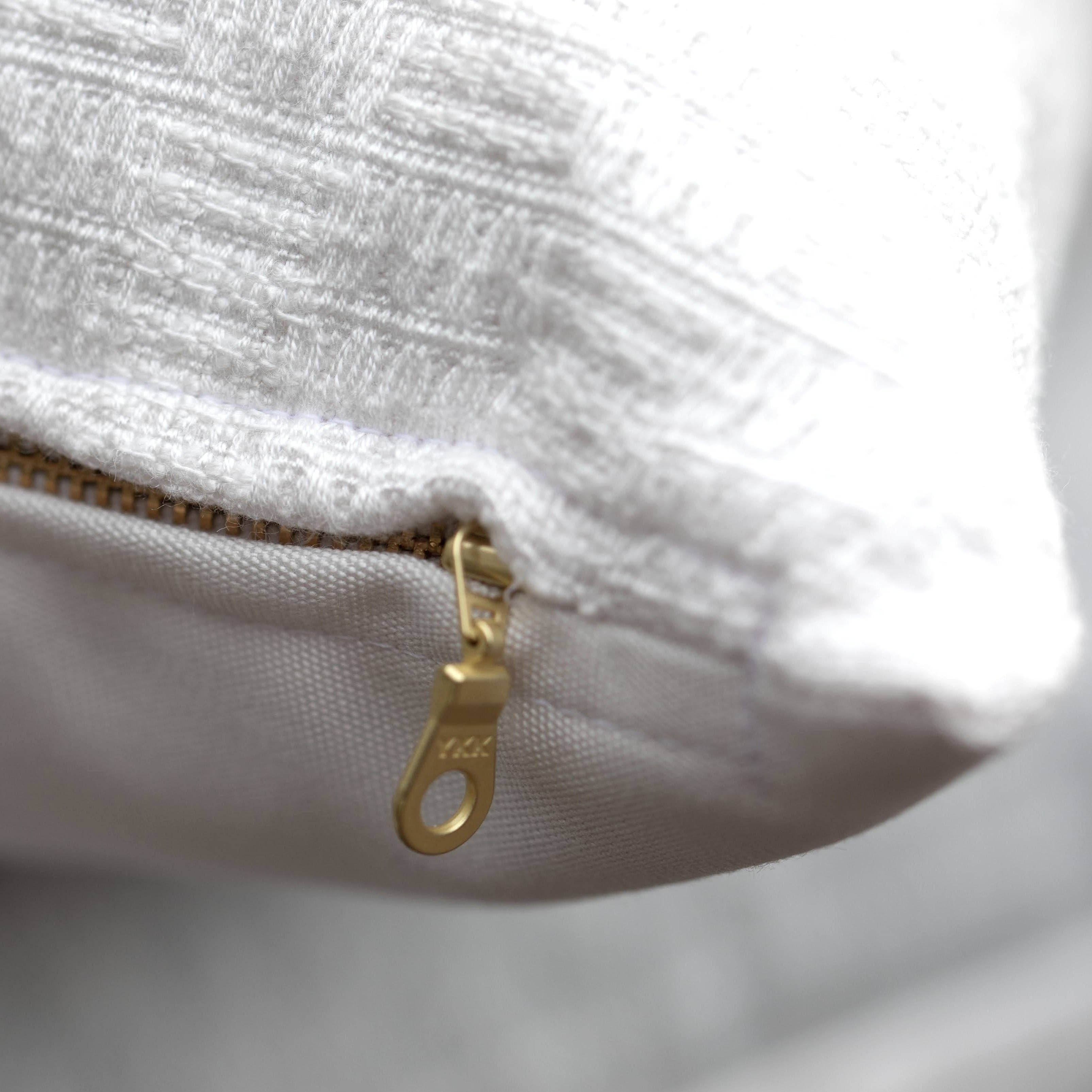 Linen & Ivory - Wholesale Throw Pillow Cover - OPAL || Light Gray & Ivory Woven Pillow Cover5