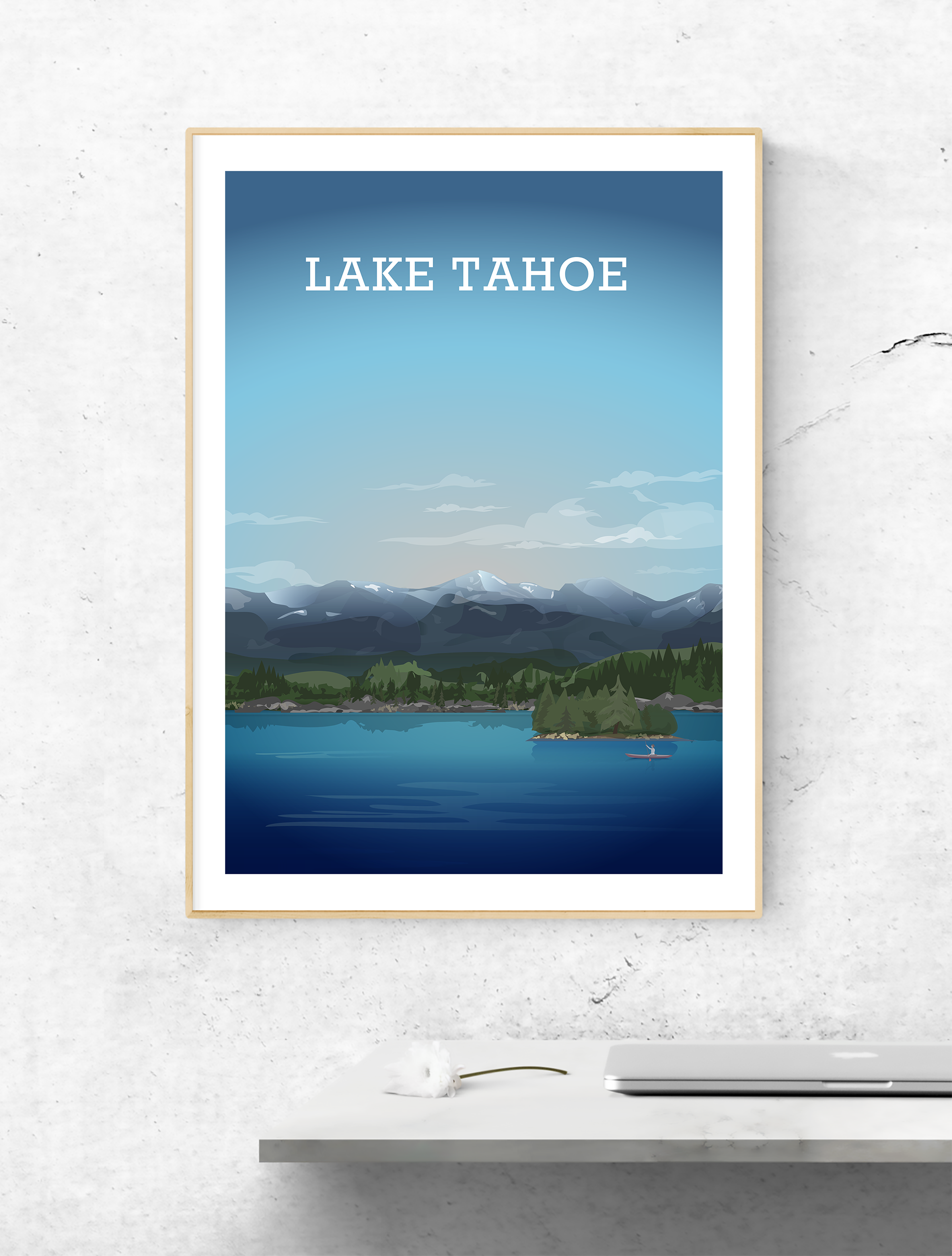 Hillview Prints – wholesale Poster – Lake Tahoe Poster, National Park USA, Sierra Nevada2