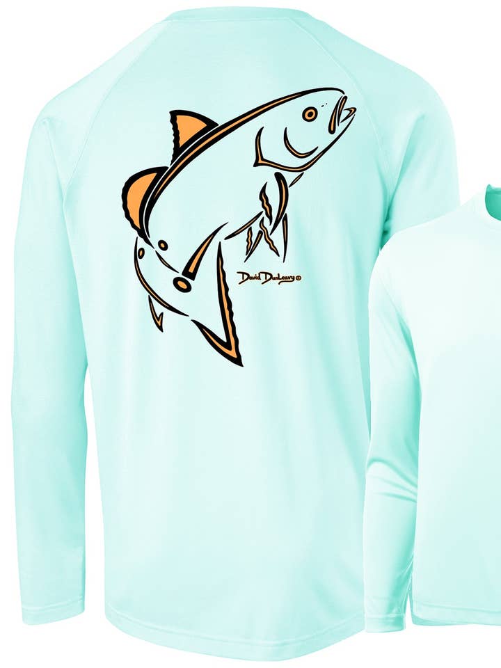 Men’s Performance Classic Redfish Deco Long Sleeve for wholesale by David Dunleavy