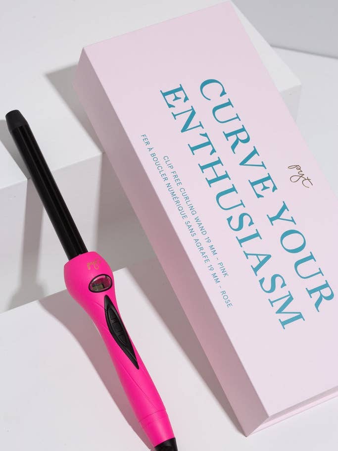 arricciacapelli digitale 19mm rosa per boccoli e onde per la vendita all'ingrosso da parte di Pyt Haircare