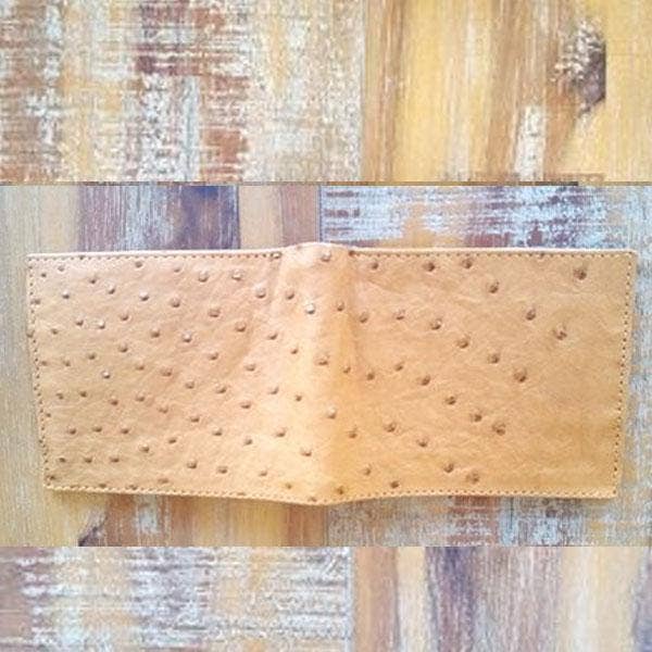 KOLUNTU - Vente Portefeuille – femme - Portefeuille mince en cuir d'autruche3