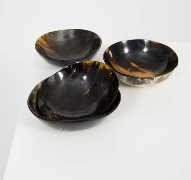 The African Home Goods - Wholesale Decorative Plate/Dish/Bowl - Ankole Cow Horn Decorative or Fruit Bowls9