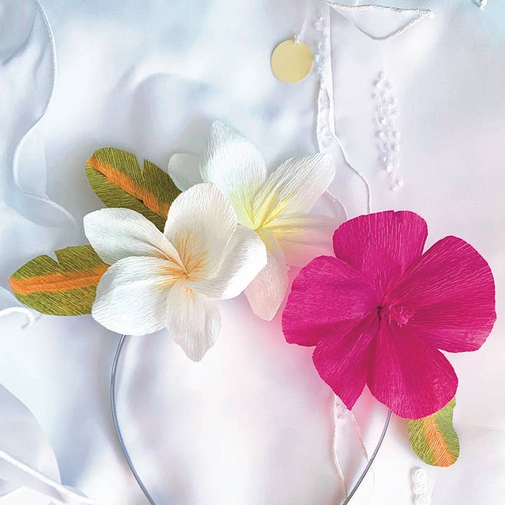 Kit Arte Floreale "Cerchietto" - Ibisco & Tiaré per la vendita all'ingrosso da parte di French Kits