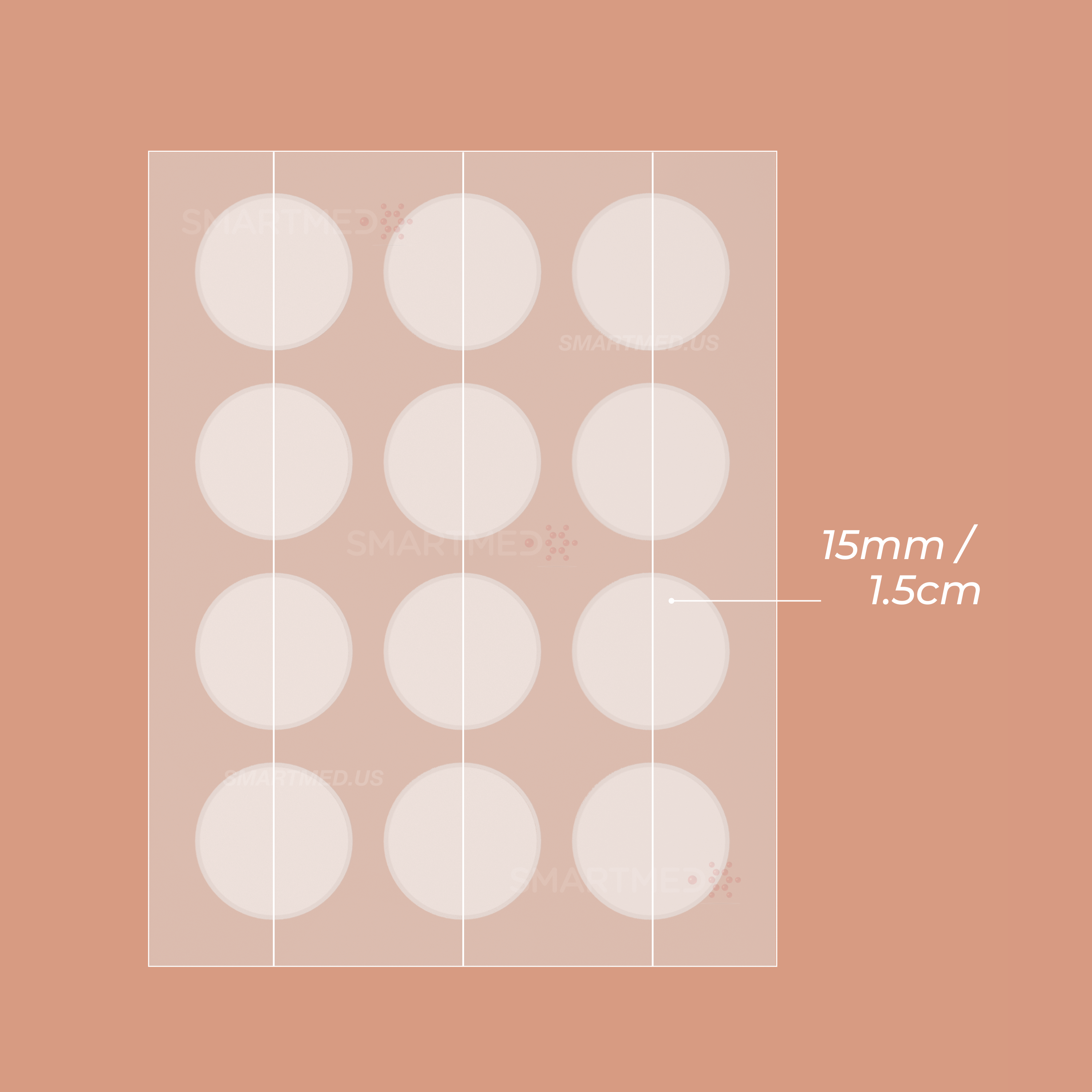 SMARTMED - Wholesale Bandaids/Bandages - Smart Cold Sore Large Treatment Patch with Lemon Balm Clear3