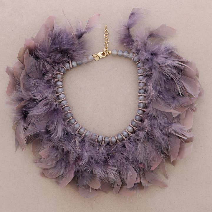 Sonata - Wholesale Choker/Collar - Crystal Feather Necklace6