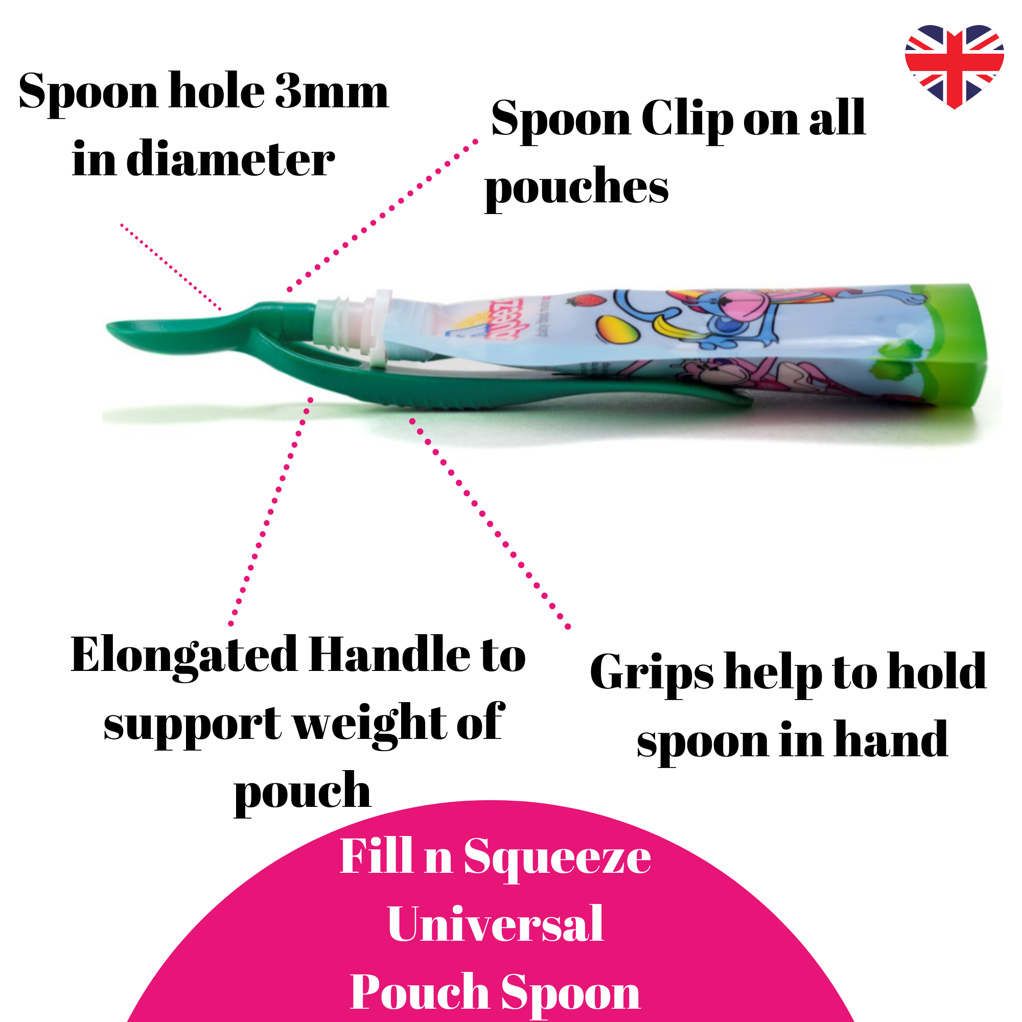 fill n squeeze – wholesale Feeding set – Baby – Baby Pouch Weaning spoons x 33