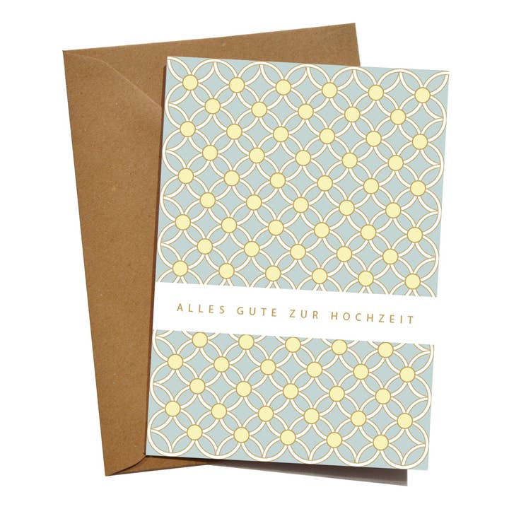 Biglietto di auguri «Happy wedding blue» per la vendita all'ingrosso da parte di mimie & joe