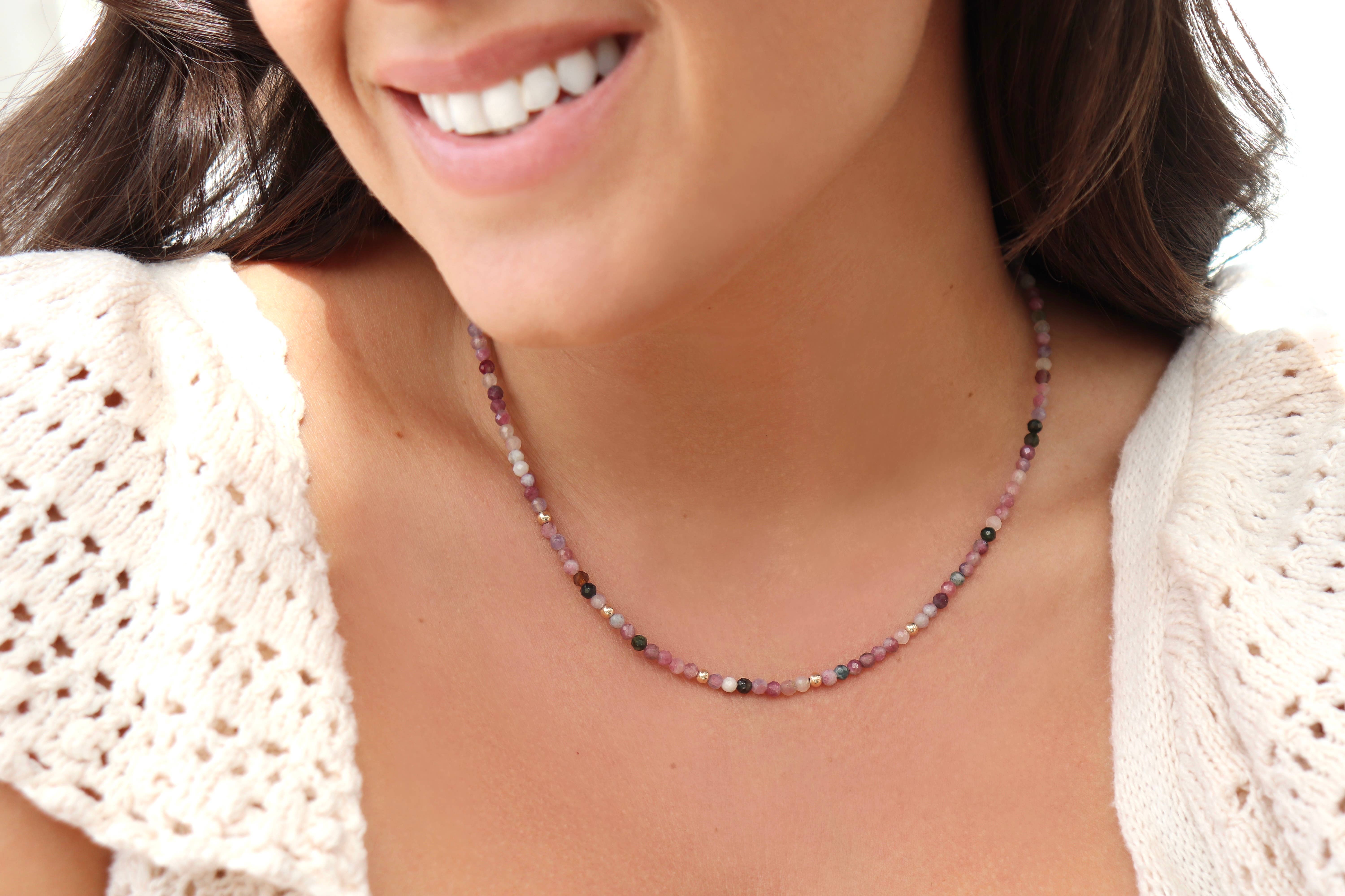 Kaylie Dawn Jewelry - Wholesale Beaded/Pearl Necklace - Candy Handmade Gemstone Beaded Necklace - Gold or Silver2