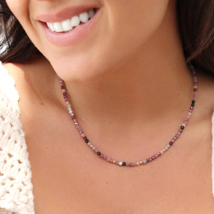 Kaylie Dawn Jewelry - Wholesale Beaded/Pearl Necklace - Candy Handmade Gemstone Beaded Necklace - Gold or Silver2