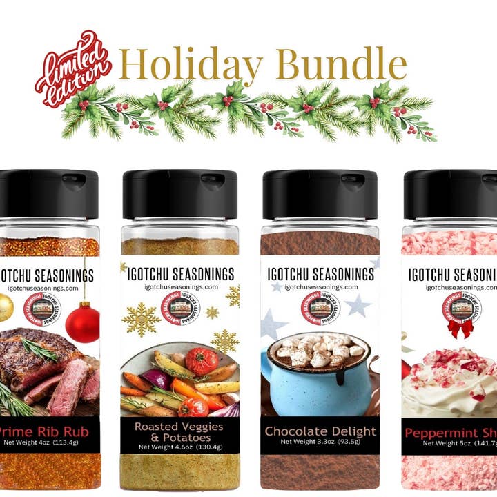 Holiday 5.5 oz Bundle limited edition for wholesale by Igotchu Seasonings