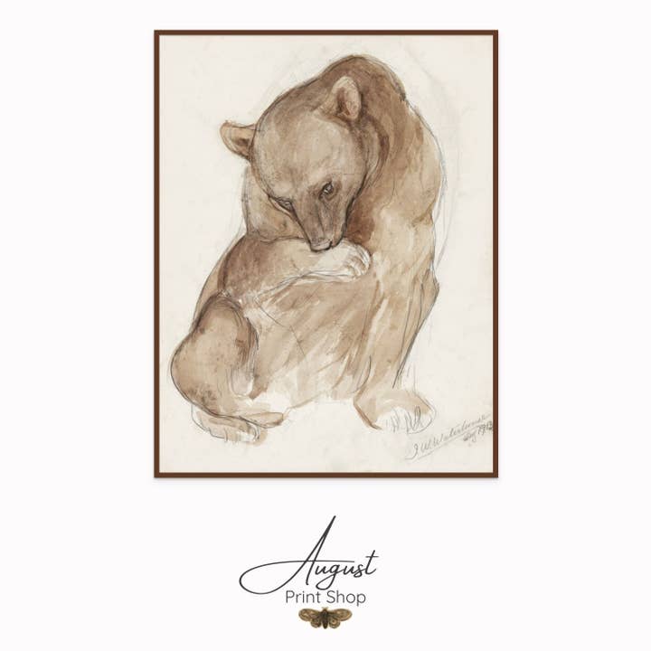 Sketch of a Bear for wholesale by August Print Shop