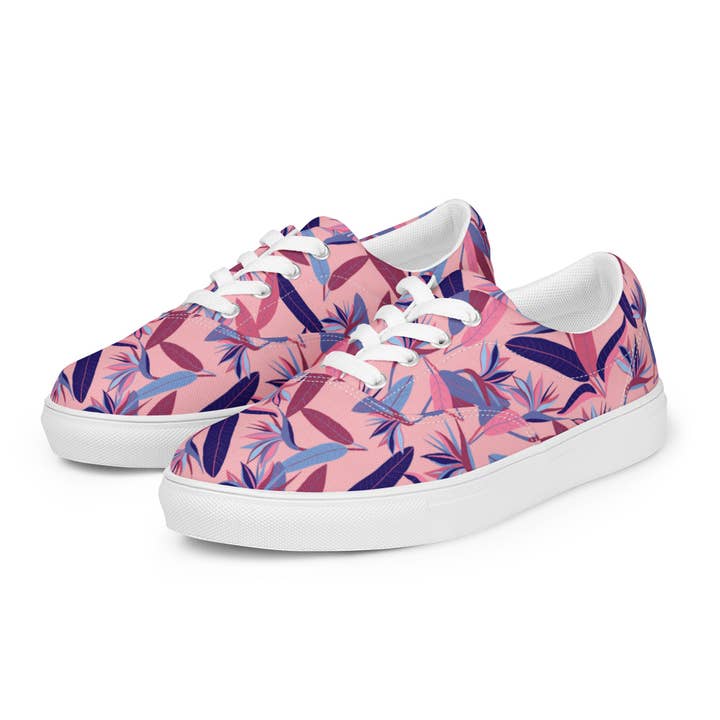 Strelitzia nicolai – Men’s Lace Up Canvas Shoes for wholesale by Inspired Botanical Design