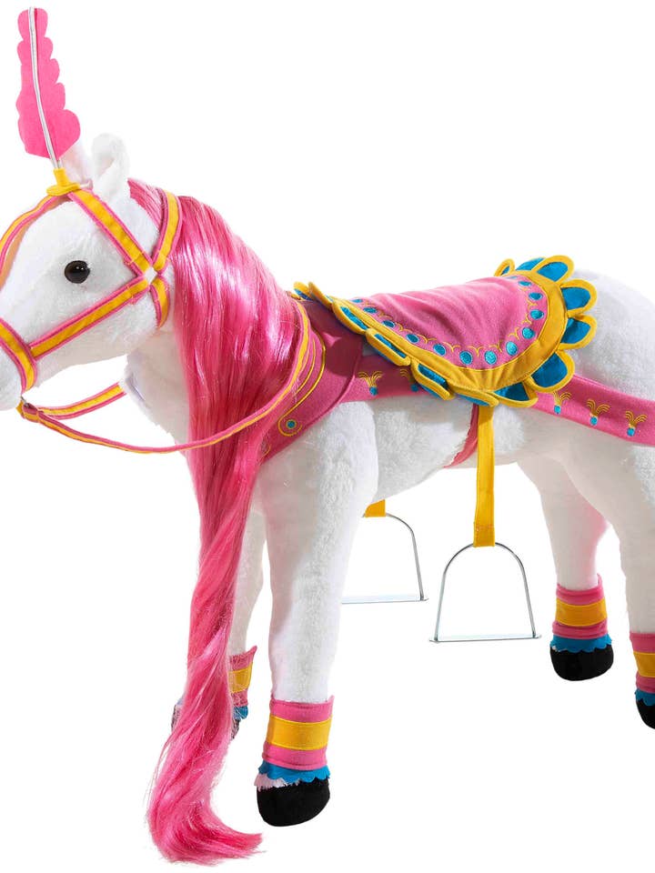 Carrouselpaard Wit Met Geluid voor wholesale door Heunec