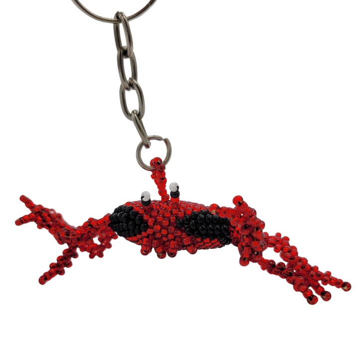 Crab Beaded Keychain for wholesale by Unique Batik Fair Trade