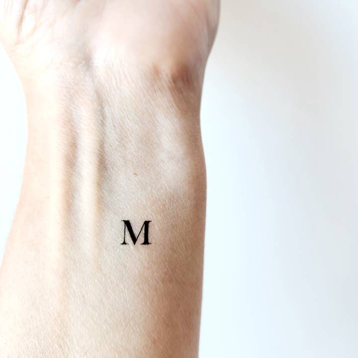 encredelicate - Vente Tatouages temporaires - lettre m tatouage temporaire (set de 12)