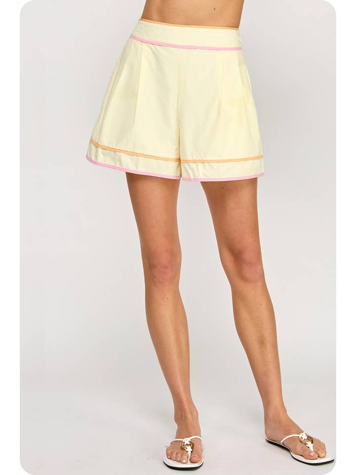 Strut & Bolt - Wholesale Shorts - Women's - Color Block Piping Poplin Shorts6