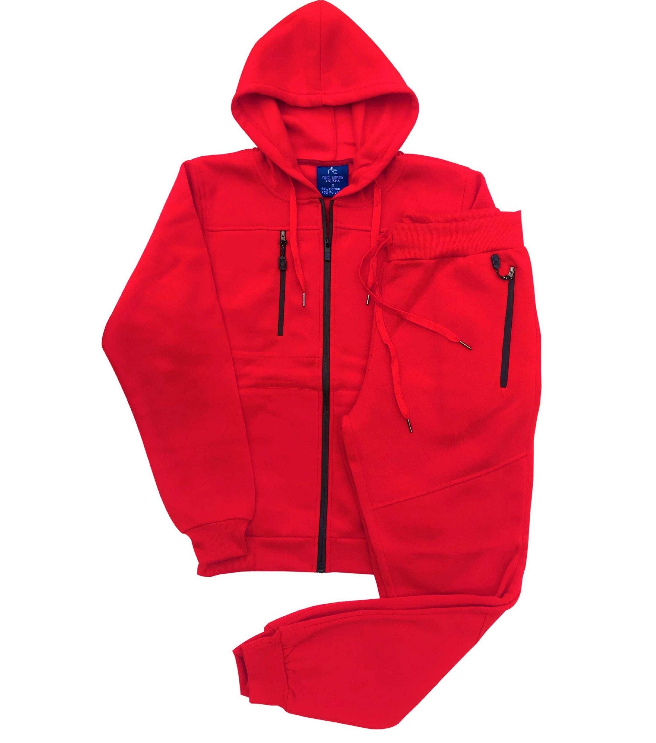 Royal Threads – Engroshandel Træningsdragt – til mænd – Mænds 2-delt Jogger stil Fleece Sweatsuit4