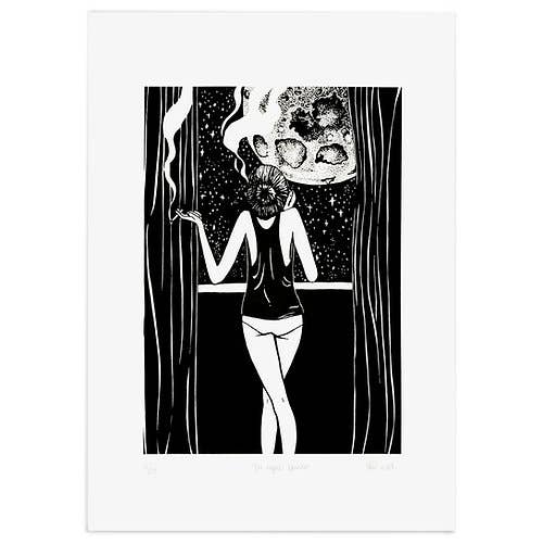 Limited Edition screen print The night thinker for wholesale by amesea