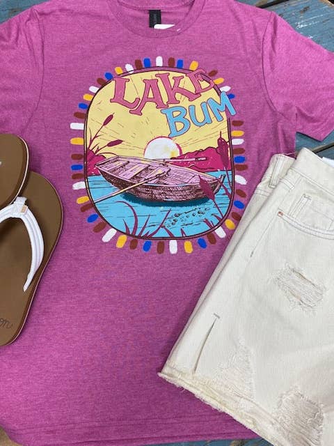Lake Bum Tshirt for wholesale by Emerald Lane Boutique Wholesale