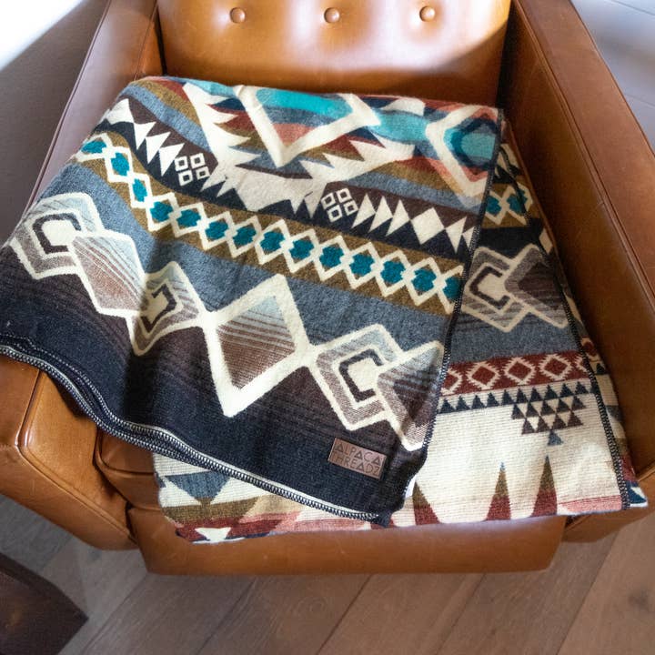 Alpaca Threadz - Wholesale Throw Blanket - Andean Alpaca Wool Blanket - Inca3