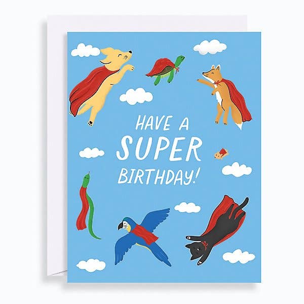 Superhero Animal Birthday Card for wholesale by Paper Source Wholesale