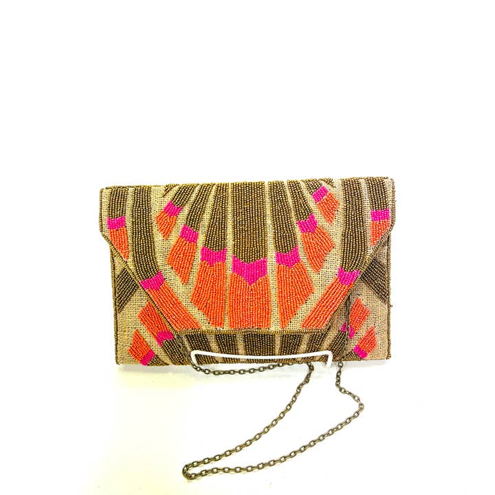 Ranee's - Wholesale Clutch Bag - Women's - Beaded clutch, natural elements, beads, stones- hand made.1