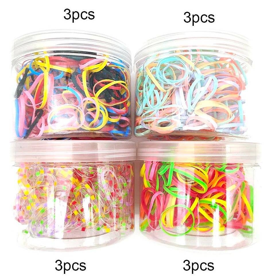 Diacly - Vente Élastique à cheveux - Boîte de 12 élastiques à cheveux multicolores1