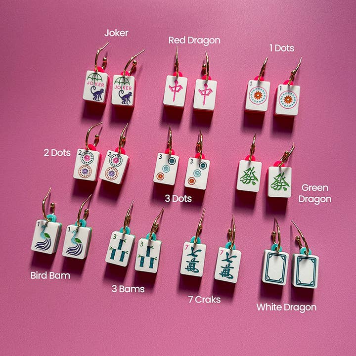 Mahjong Tile Dangles for wholesale by The Crafted Makerie