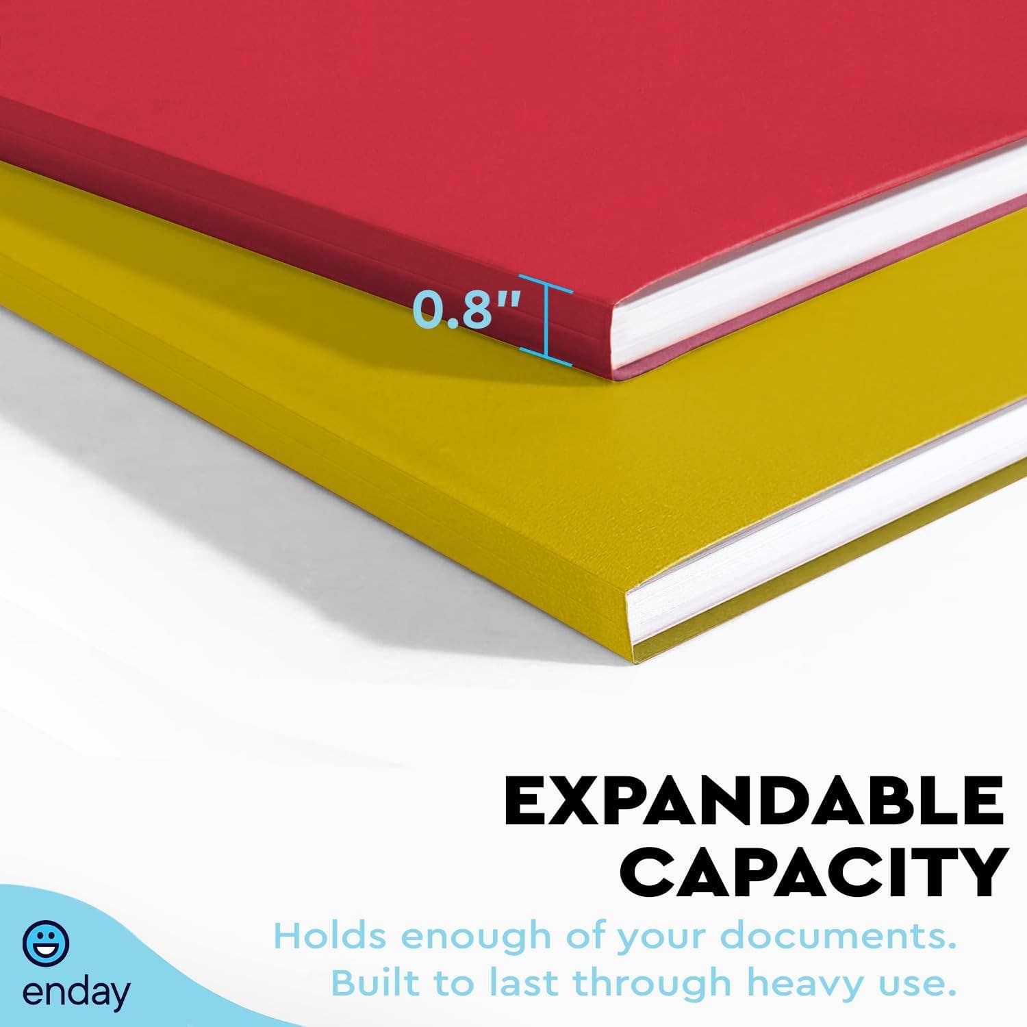 enday - Vente Classeurs - Dossier de fichiers couleur format lettre 1/3 coupé (paquet de 100)3