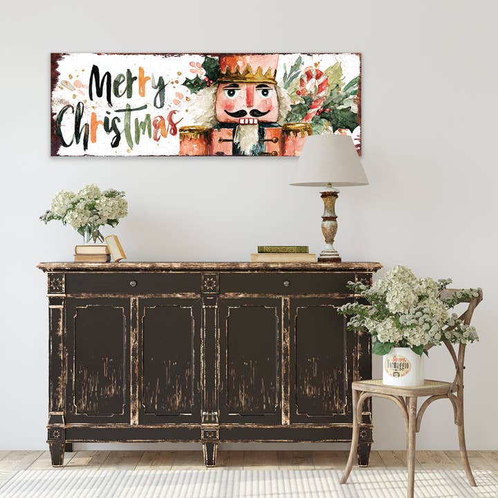 TX USA Corporation – wholesale Christmas Wall Art – Farmhouse Merry Christmas Nutcracker Porch Sign | Festive Outdoor Welcome8