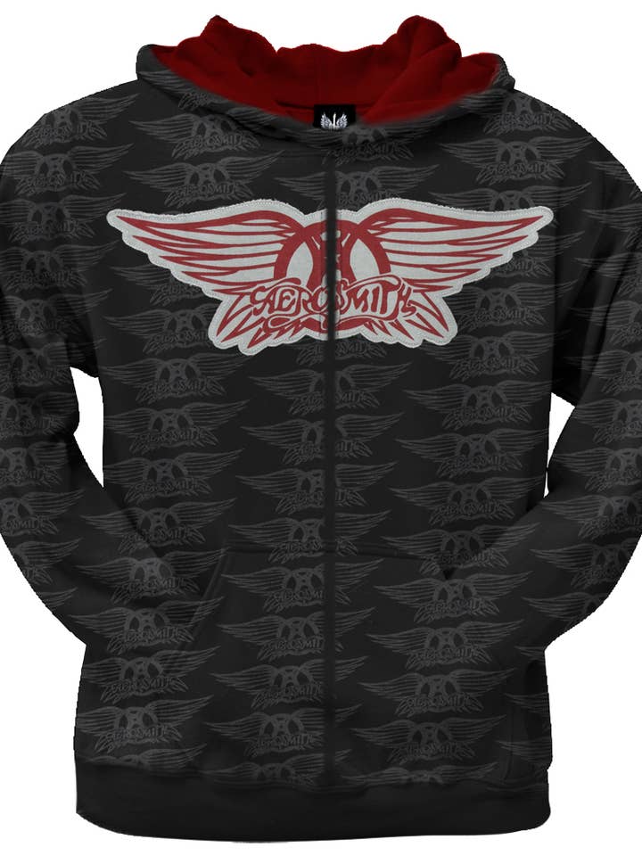 Official Store – wholesale Hoodie – Men's – Aerosmith - Rockin' Men's Zippered Hoodie