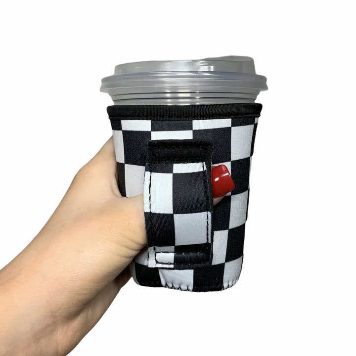 Drink Handlers - Wholesale Drink Huggers & Koozies - Checkerboard Small & Medium Coffee Handlerâ„¢