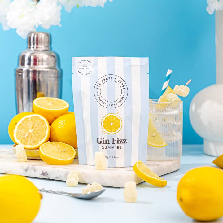 Ask Mummy & Daddy – wholesale Gummy – Gin Fizz Gummies 50g Pouch