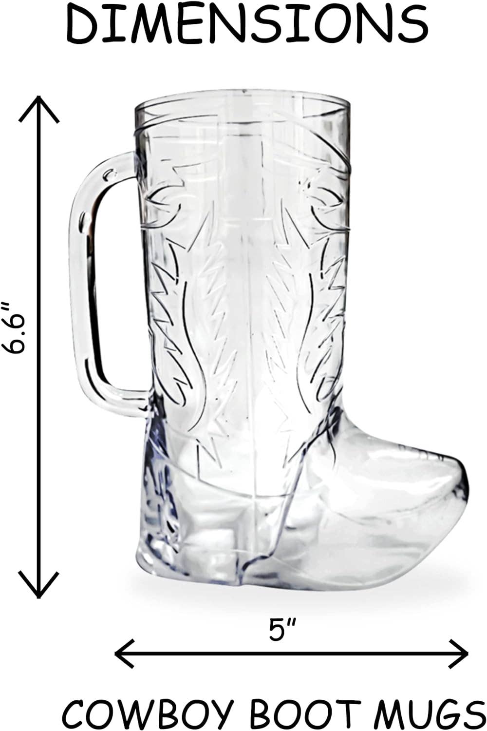 4E's Novelty - Vente Verre/tasse - 4E's Novelty Lot de 10 gobelets Cowboy Boot (paquet de 10) en plastique dur réutilisable de 17 oz, sans BPA, pour les articles de fête sur le thème des cowboys, les accessoires occidentaux6