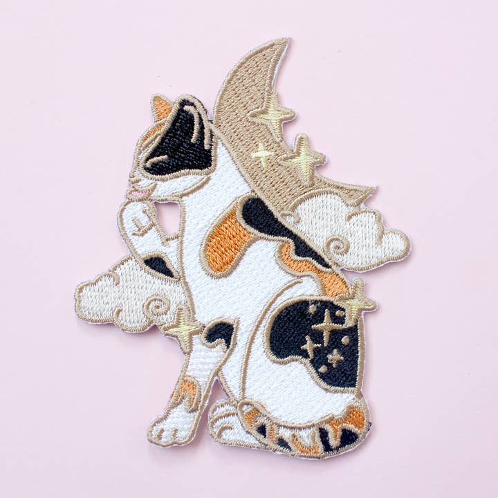 Glitter Punk – wholesale Patch – Calico Cat Embroidered Iron-on Patch4