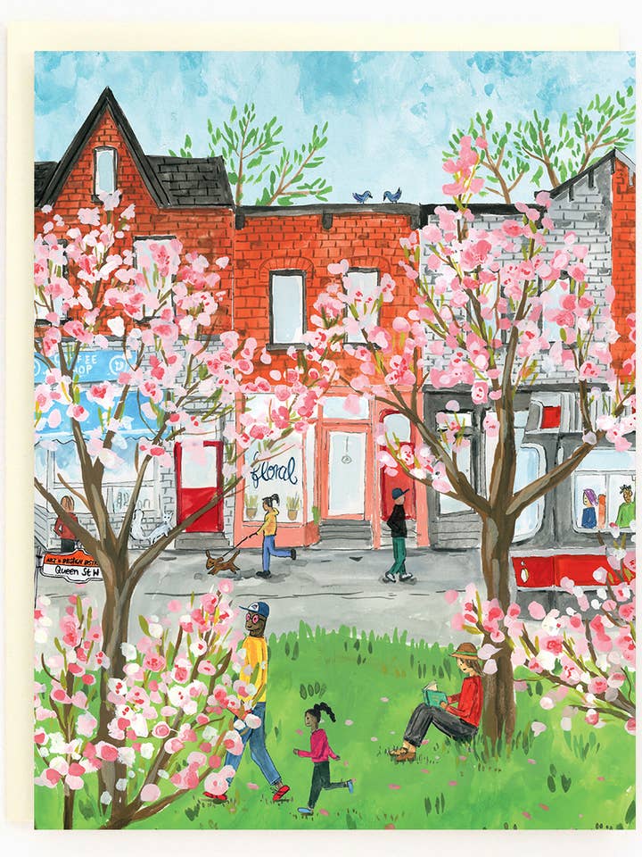Toronto Queen West Spring Card for wholesale by The Paperhood