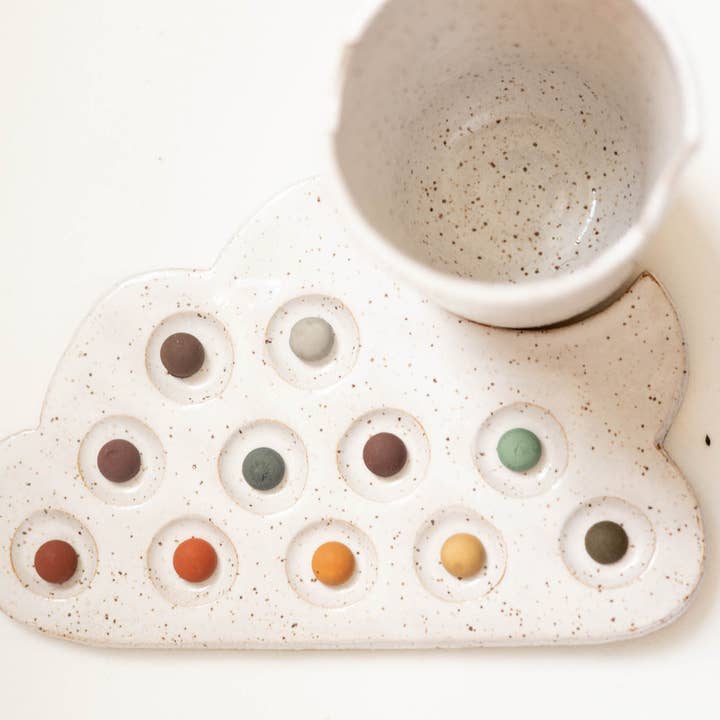 joye made clay - Wholesale Palette/Mixing Tray - ceramic nesting cloud palette and brush cup set2