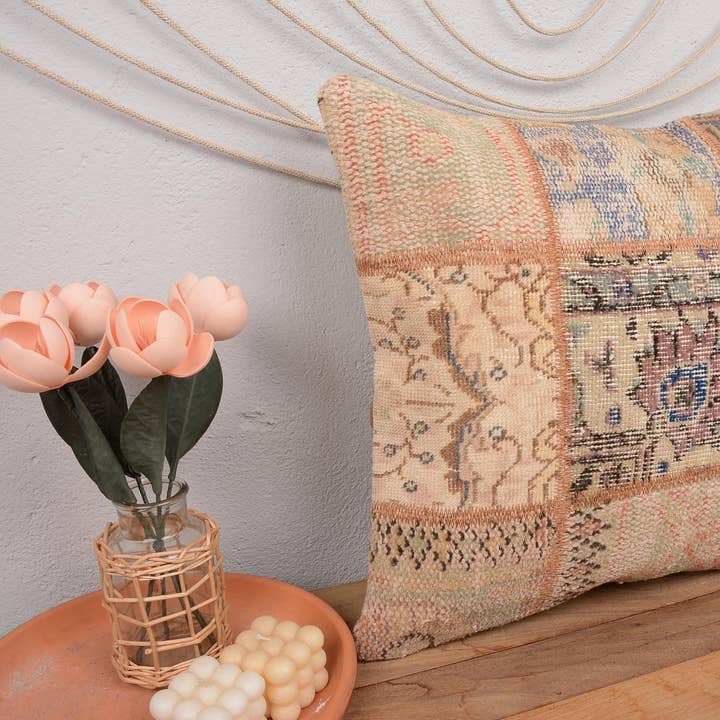 Vintage Kilim Kuddfodral 20x20 Patchwork Turkiskt för wholesale av Kilim Pillow Decors