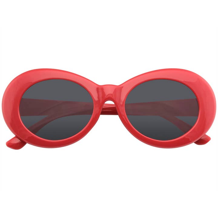 Emblem Eyewear - Wholesale Sunglasses - Women's - Retro Round Oval Clout Round 90's Gradient Lens Sunglasses