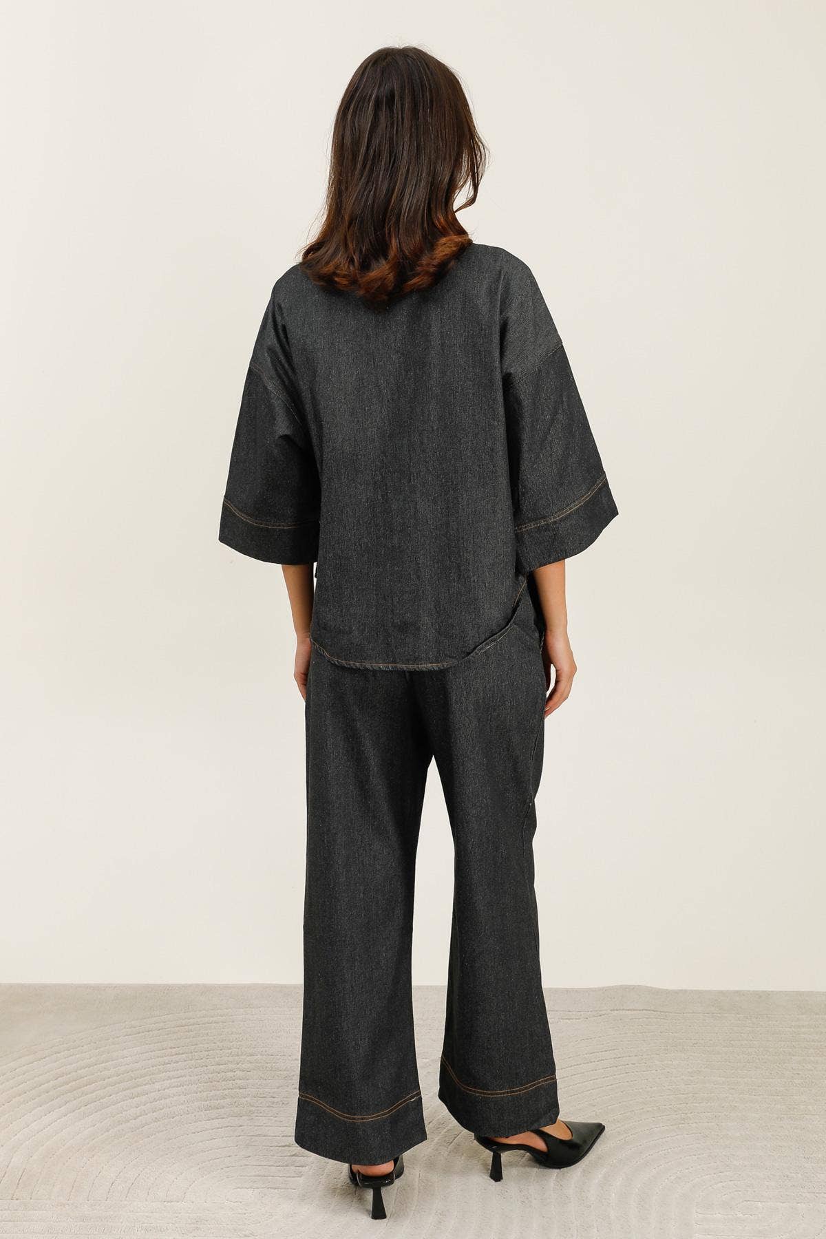 MOOYA - Wholesale Top & Pant Set (NOT Loungewear) - Women's - Oversized denim set - L3143