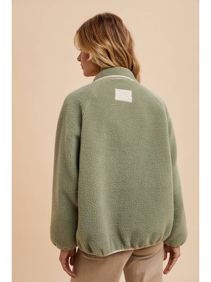 In Loom - Wholesale Jacket - Women's - REVERSIBLE TWO TONED SHERPA JACKET