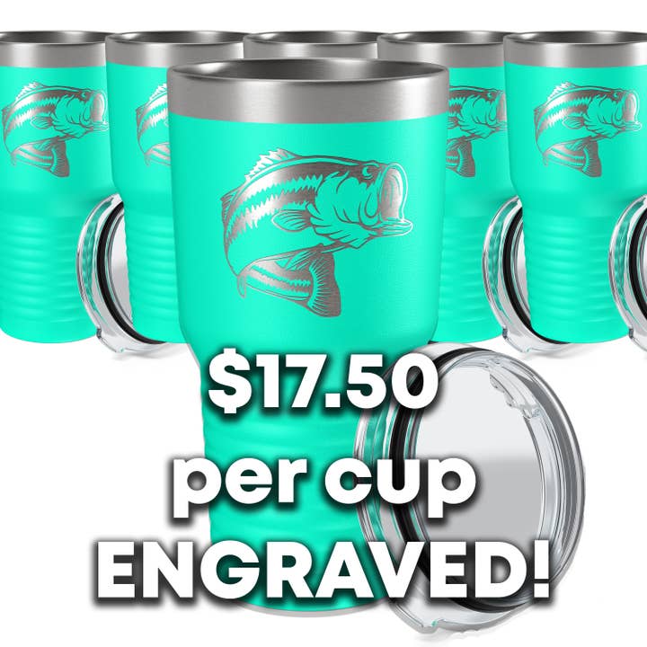 Anpassad graverad 30oz tumblerväska med 24 för wholesale av Sonoma Laser Engraving