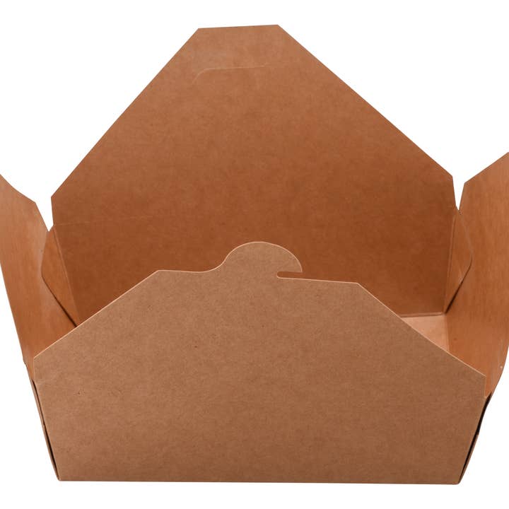 ProTakeOut, Kraft Paper Bio Boxes No. 3 – 200 Pack (50/4) | Compostable Take-Out Containers | Leak-Resistant, PFAS-Free & Microwave Safe | Eco-Friendly Food Boxes for Restaurants, Meal Prep & Catering for wholesale by ProTakeOut