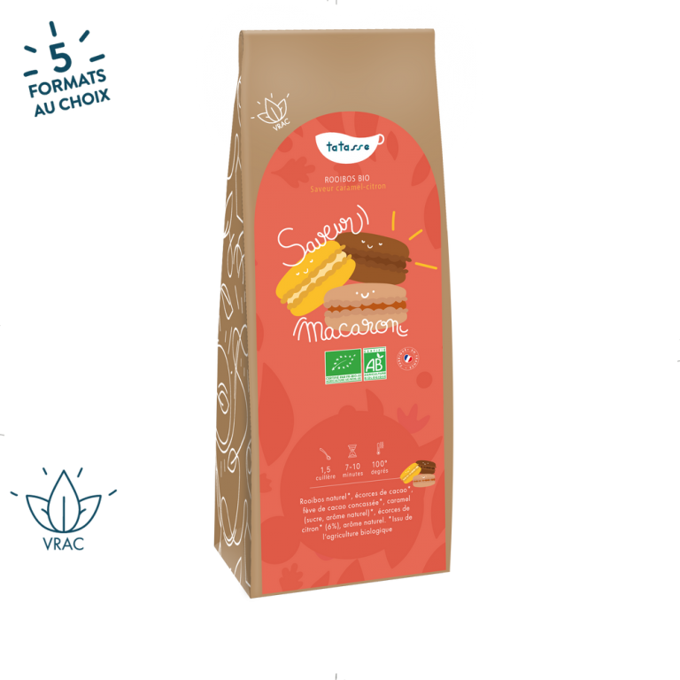 Tatasse - Wholesale Health/Detox Tea - Macaroon flavor - Organic rooibos caramel flavor1
