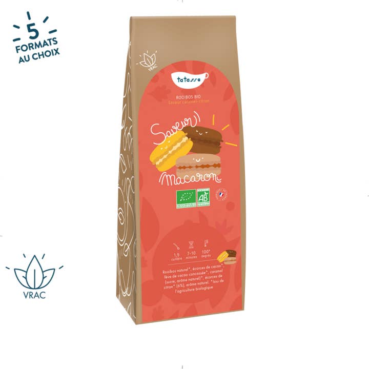 Tatasse - Wholesale Health/Detox Tea - Macaroon flavor - Organic rooibos caramel flavor1