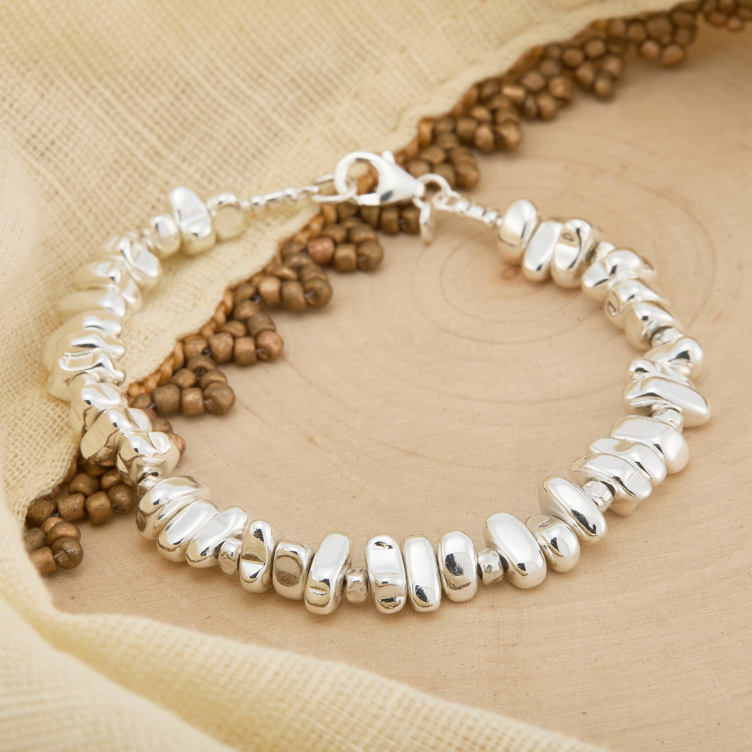 Grey Silpada 'Collected Beauty'  Silver Hematite Bracelet. 7.5" for wholesale on Faire6